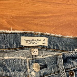 Abercrombie & Fitch Blue Flare Wide Leg Jeans